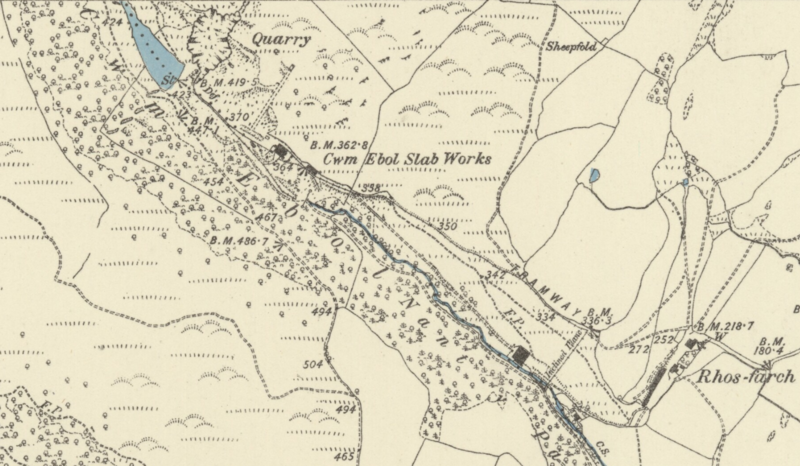 File:Map of Cwm Ebol quarry, 1887.png