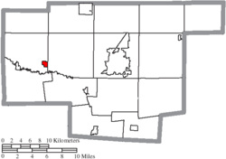 Map of Marion County Ohio Highlighting New Bloomington Village.png