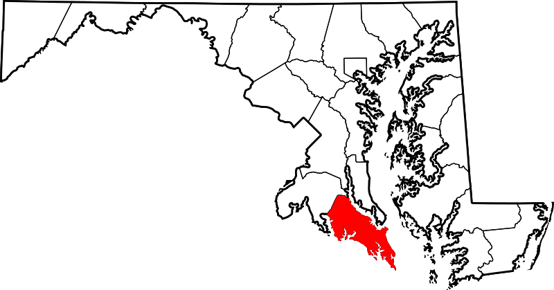 File:Map of Maryland highlighting Saint Mary's County.svg