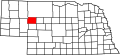 Mapa del estado que destaca el condado de Grant