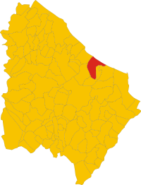 Locatie van Torino di Sangro in Chieti (CH)