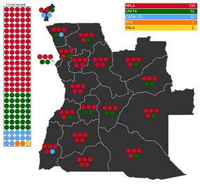Mapa de las elecciones generales de Angola de 2017 - Resultados por distrito.svg