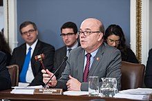 McGovern chairs a meeting of the Rules Committee during the 116th Congress in 2019. McGovern Chairing First Rules Committee Hearing of 116th Congress.jpg