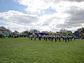 The Medina Marching Band, performing at Havenstreet railway station, Isle of Wight for the Bustival 2012 event, held by Southern Vectis.