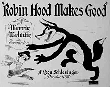 Merrie Melodiesin kuvaus - Robin Hood tekee hyvää (1939) - Aulakortti.jpg-kuvan.