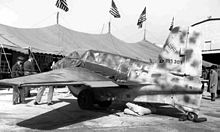 Me 163B 191 301 at Wright Field display in October 1945