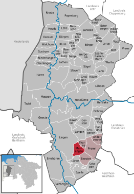 Kaart van Messingen