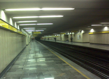 View of the two side platforms located inside Terminal Aérea.