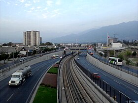 Vicuña Mackenna istasyonuna gelen tren