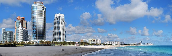 Anvista panoramica de South Beach, en Miami Beach.