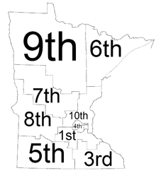 Judicial district map Minnesota judicial district map.png
