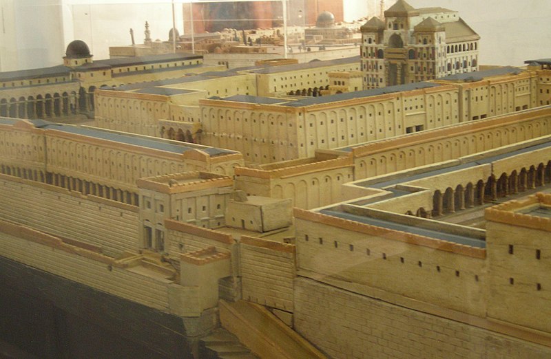 File:Model of Jewish temple by Schick (cropped).JPG