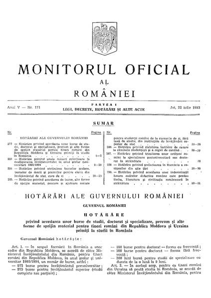 File:Monitorul Oficial al României. Partea I 1993-07-22, nr. 171.pdf