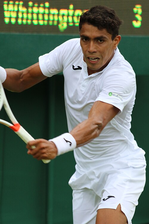 Monteiro at the 2017 Wimbledon Championships