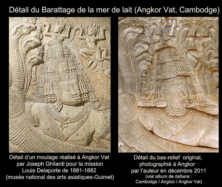 File:Moulage et original d'un bas-relief (Angkor Vat, Cambodge) (11819297884).jpg