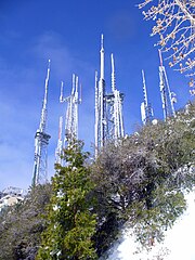 Antennae on top of Mount Wilson.