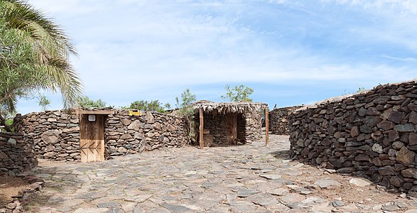 Recreated houses of the Guanches Mundo Aborigen Gran Canaria