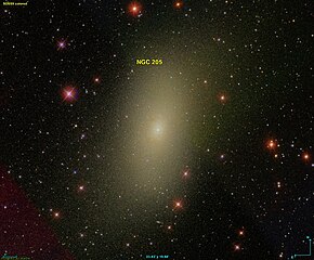 Messier 110 na snímku z přehlídky oblohy SDSS