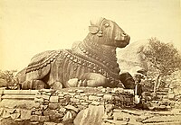 17th Century sculpture of a Nandi in Mysore