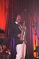 A straight-necked Conn C-melody saxophone (New Wonder Series 2 dating from circa 1926) played by Nathan Haines