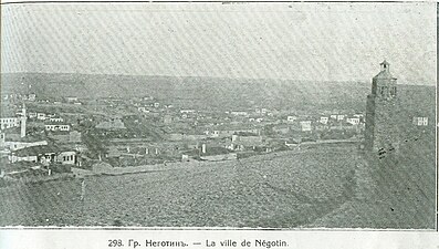 Изглед кон Неготино со саат-кулата, почетокот на ХХ в.