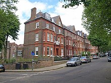 Red brick terraced houses. Netherhall Gardens, Hampstead - geograph.org.uk - 1916541.jpg