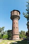 Water tower and outbuildings