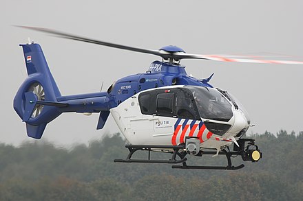 Hélicoptère de surveillance de la police néerlandaise.