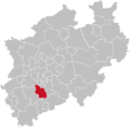 location of Cologne within North Rhine-Westphalia