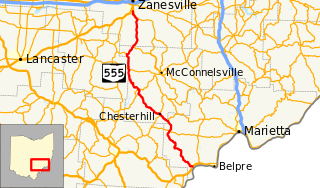Ohio State Route 555 highway in Ohio