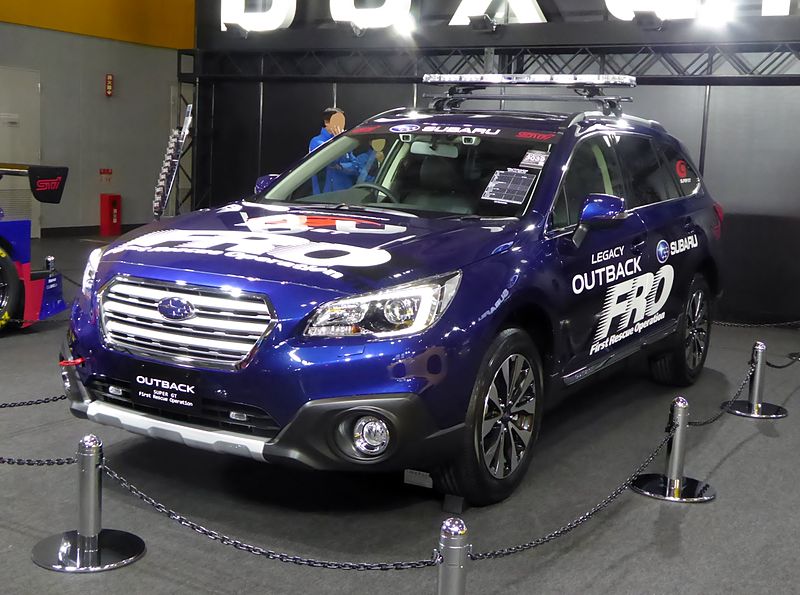 File:OSAKA AUTO MESSE 2015 (45) - Subaru LEGACY OUTBACK (BS9) as SUPER GT First Rescue Operation Car.JPG