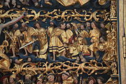 English: Detail of the altar by Claus Berg in St. Knuds church (the cathedral) in Odense, Denmark