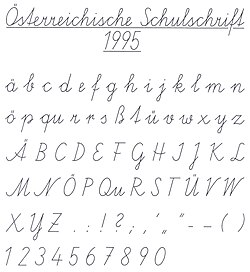 Austria's standardized cursive Oesterreichische Schulschrift 1995, 2 - Schraegschrift.jpg