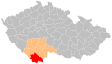 Okres Český Krumlov na mapě