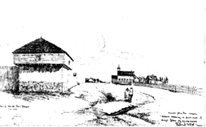 Sketch of Old Fort Brady Blockhouse