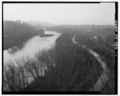 Overview of the south Bethlehem works as seen fro pop's rock; The works is on the left side of the river and the Lehigh Canal parallels the river to the right; looking west - HAER PA,48-BETH,19-1.tif