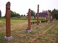 Monuments in the Millenary Memorial Park in Pápa, Hungary Emlékművek a pápai Millenniumi Emlékparkban