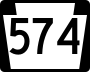 Pennsylvania Route 574 marker
