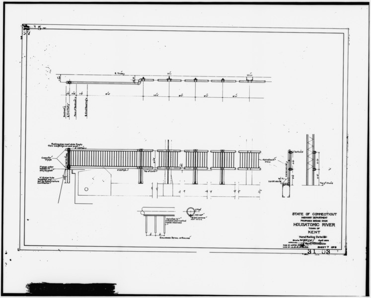 File:PLAN SHEET SHOWING PROFILE - Frost Bridge Road Bridge, Spanning Naugatuck River, Thomaston, Litchfield County, CT HAER CONN,3-THOM,1-12.tif