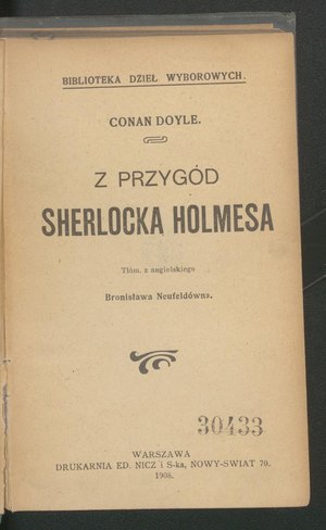 PL Doyle, tł. Neufeldówna - Z przygód Sherlocka Holmesa.pdf