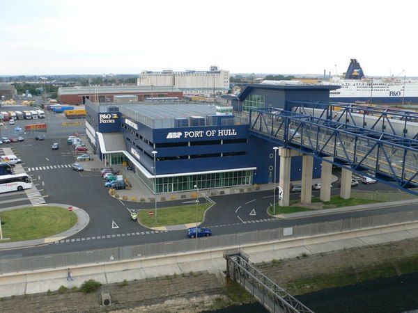 The P&O Ferries terminal at the Port of Hull