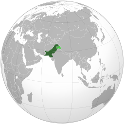 Localização Paquistão