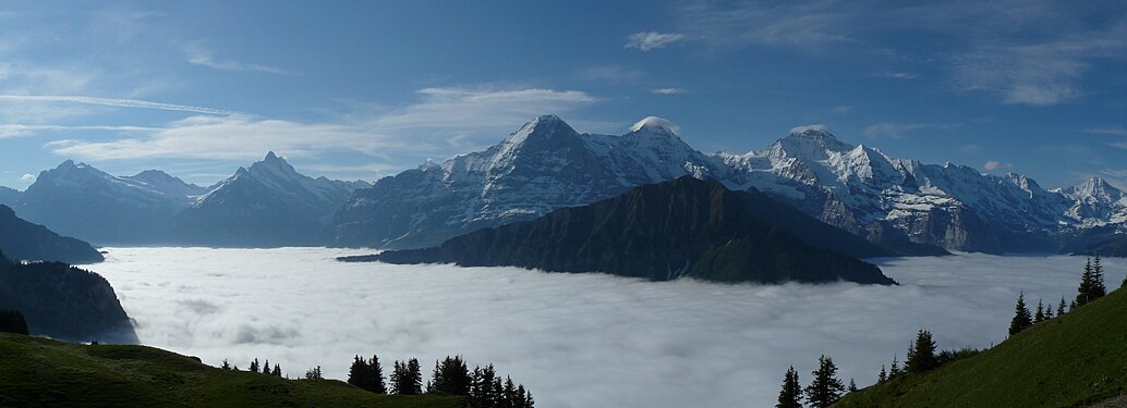 Panorama of the Bernese Alps, view from the Schynige Platte