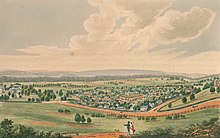 Parramatta from May's Hill by Joseph Lycett (c. 1824)