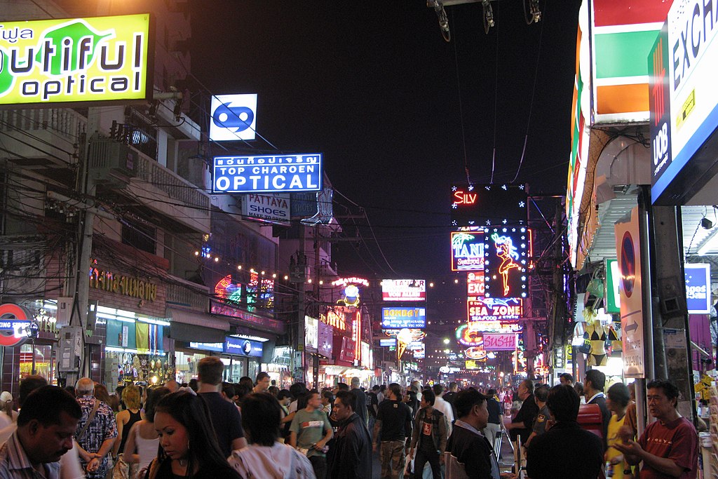 Pattaya, Walking Street at night, Thailand