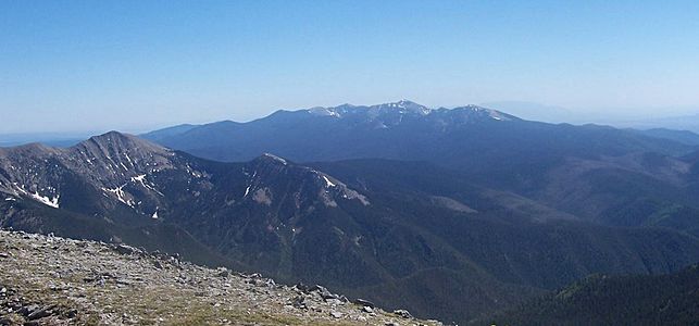 Santa Fe Baldy in New Mexico is the southernmost 3000-meter (9843-foot) summit of the Rocky Mountains.