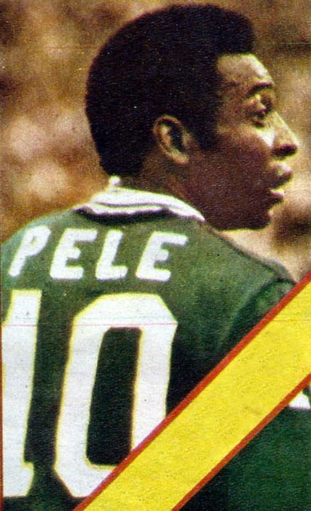 Pelé during his tenure on the New York Cosmos wearing his iconic #10