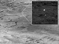 MRO-foto av roboten Perseverance under landing på Mars i 2021