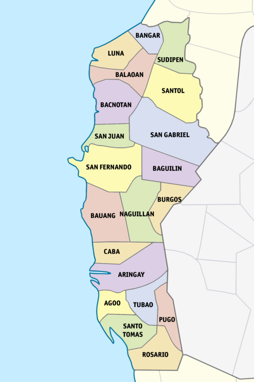 La Union Province Map