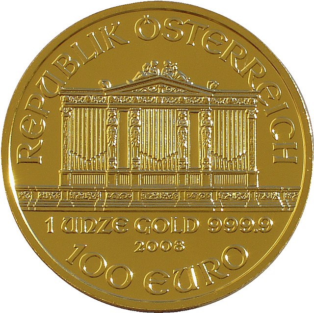 1 oz Vienna Philharmonic gold coin